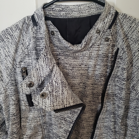 ⭐ Mondetta Grand Prix Moto Mondial Jacket Size Large black and white marled - Picture 5 of 11